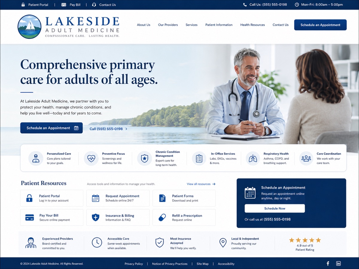 After concept for Lakeside Adult Medicine